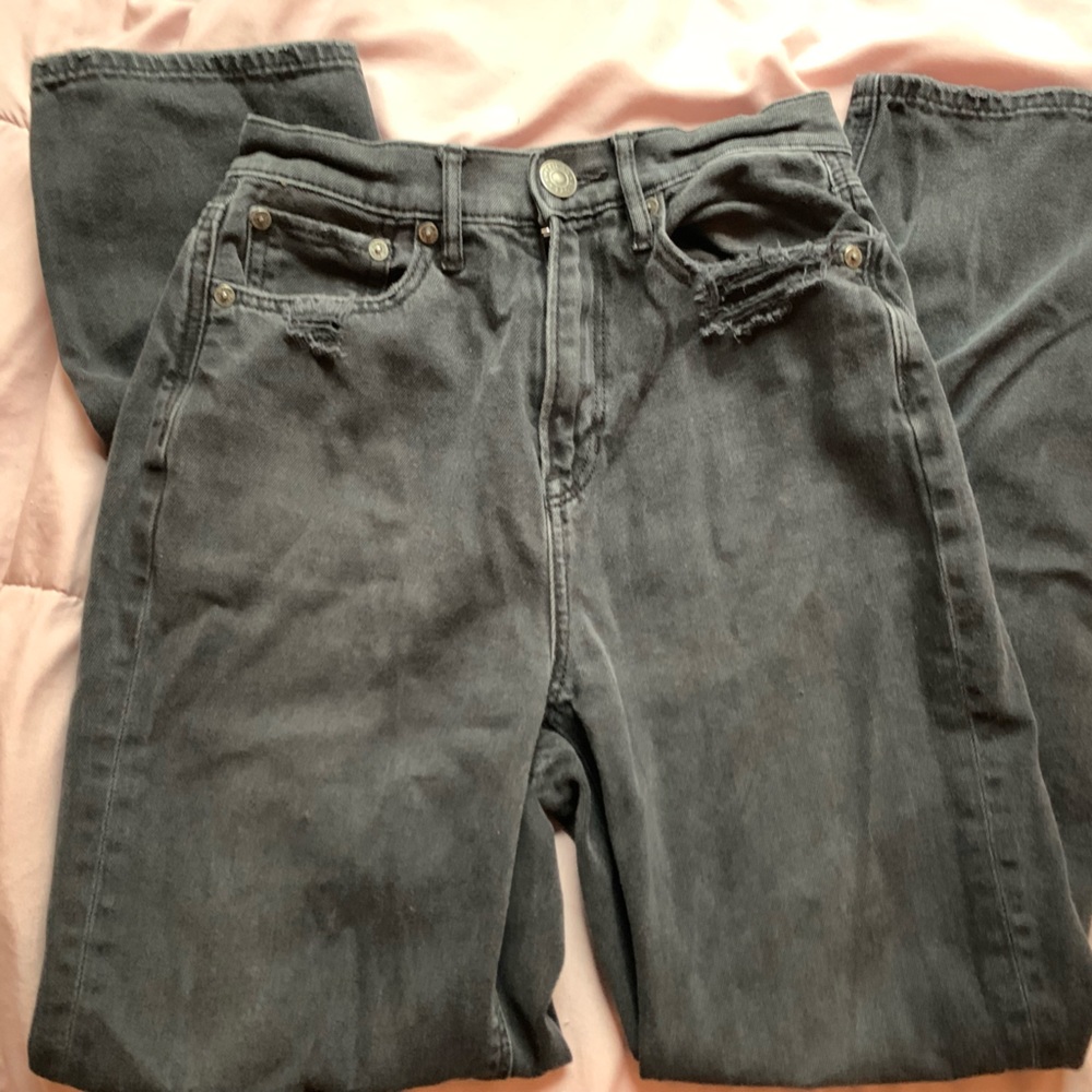 American Eagle Black Mom Jeans
